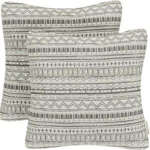 Mika Home Throw Pillow Covers | Set of 2 Decorative Boho Pillowcases | 20" x 20"